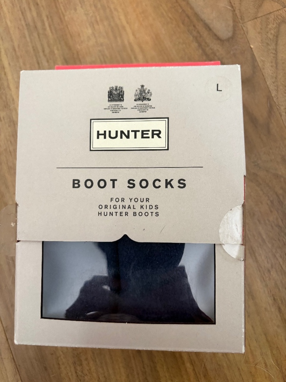 Hunter Kids Boot Socks Size Large - Navy